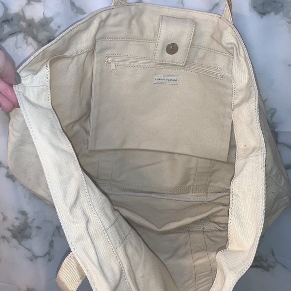 🎒 Large Cream & Gold Tote Bag - Picture 3 of 9